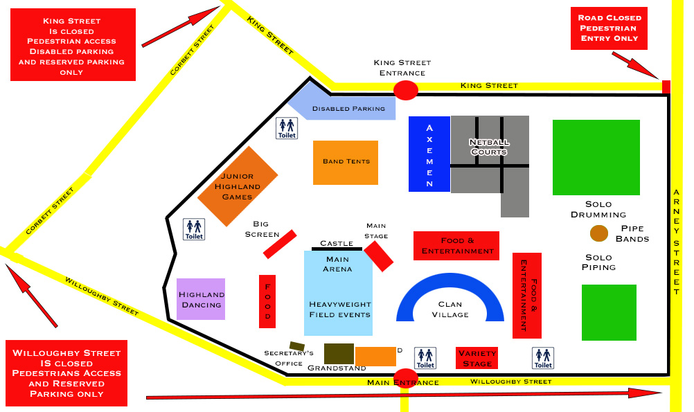 Event Map Paeroa Highland Games